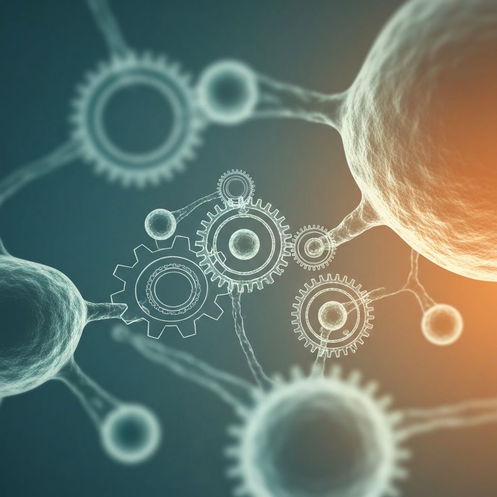 Abstract visualization of botanical compound interactions